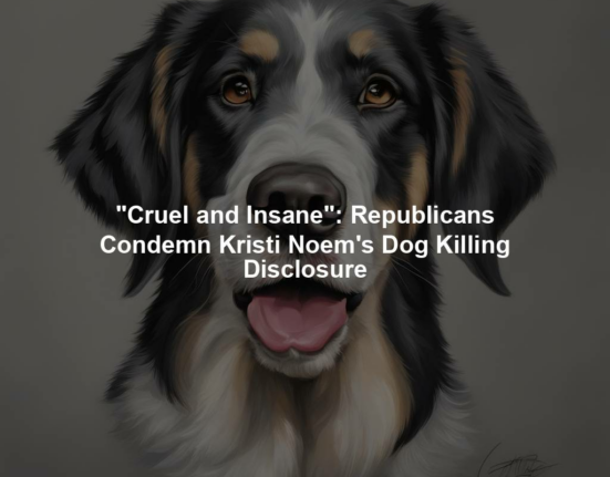 "Cruel and Insane": Republicans Condemn Kristi Noem's Dog Killing Disclosure
