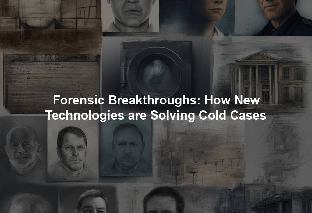 Forensic Breakthroughs: How New Technologies are Solving Cold Cases