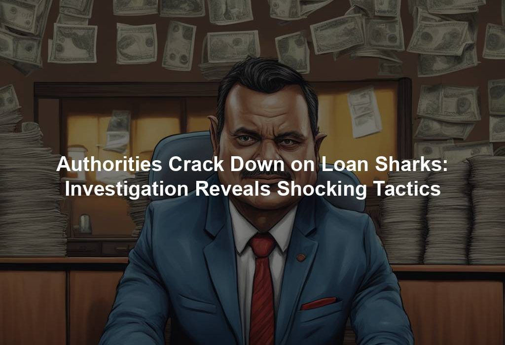 Authorities Crack Down on Loan Sharks: Investigation Reveals Shocking Tactics
