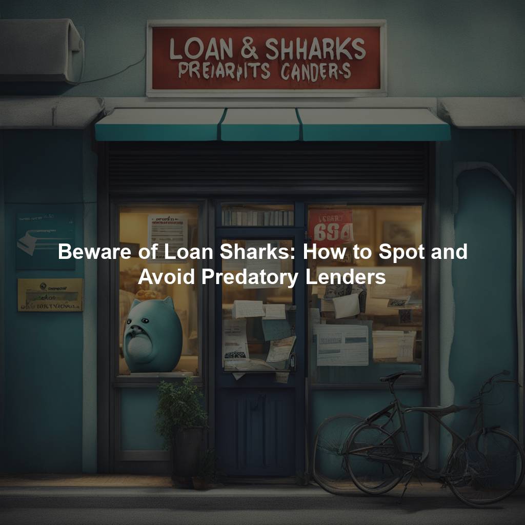 Beware of Loan Sharks: How to Spot and Avoid Predatory Lenders