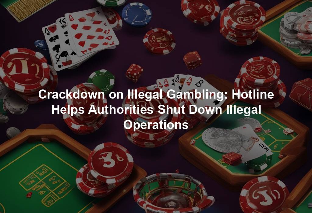 Crackdown on Illegal Gambling: Hotline Helps Authorities Shut Down Illegal Operations