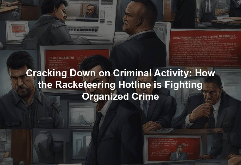 Cracking Down on Criminal Activity: How the Racketeering Hotline is Fighting Organized Crime