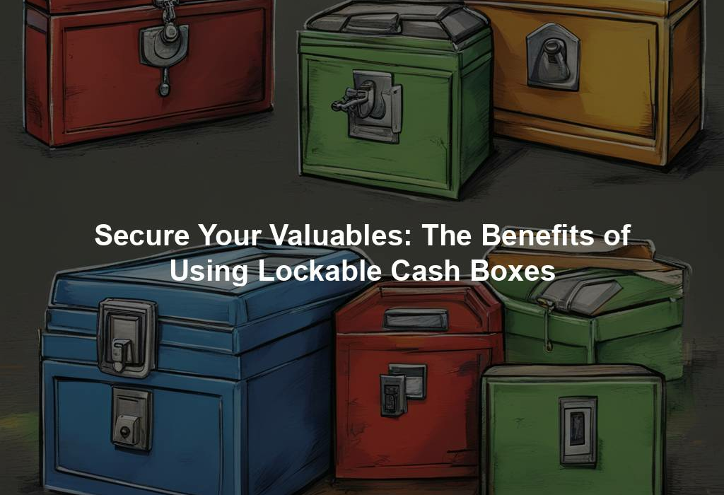 Secure Your Valuables: The Benefits of Using Lockable Cash Boxes