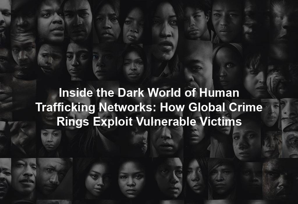 Inside the Dark World of Human Trafficking Networks: How Global Crime Rings Exploit Vulnerable Victims