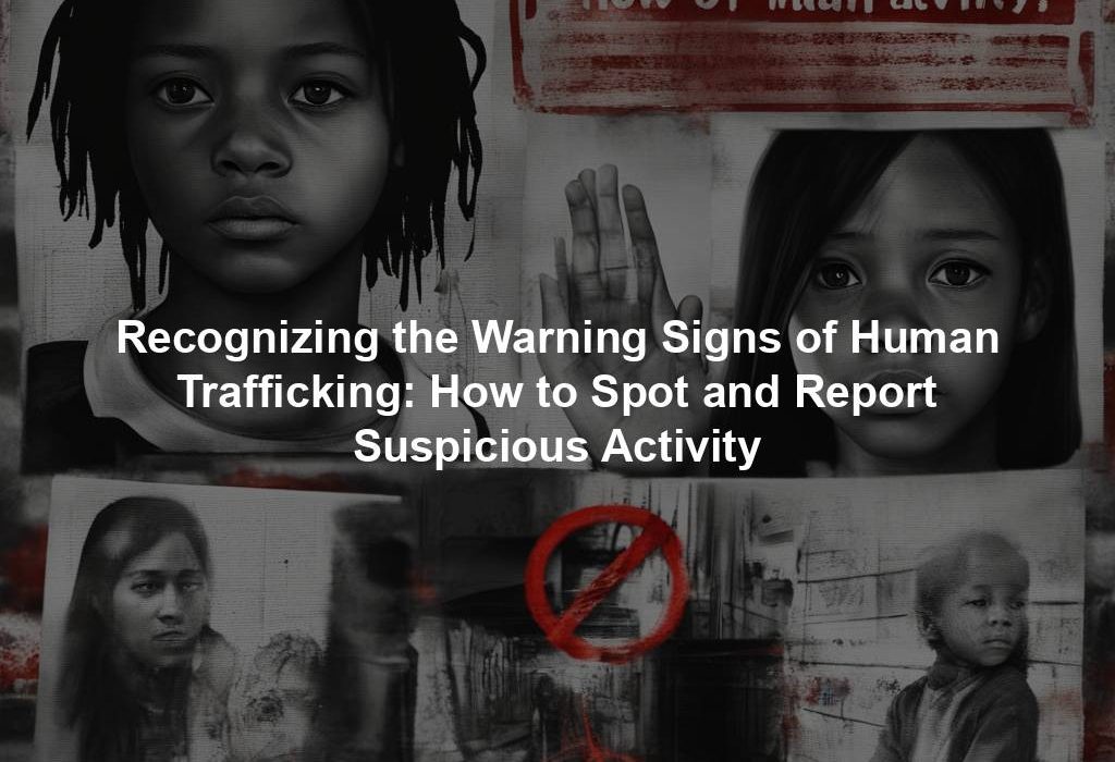 Recognizing the Warning Signs of Human Trafficking: How to Spot and Report Suspicious Activity