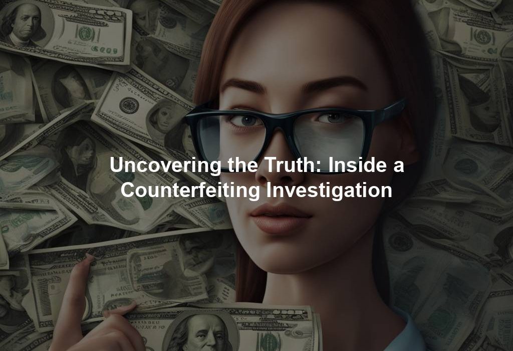 Uncovering the Truth: Inside a Counterfeiting Investigation