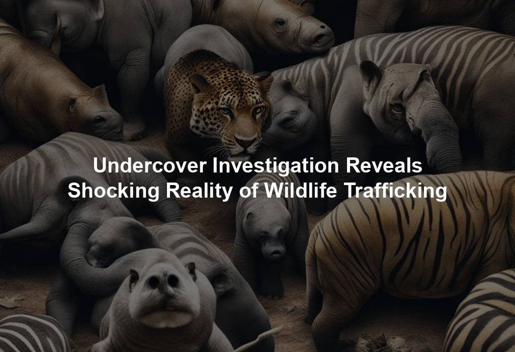 Undercover Investigation Reveals Shocking Reality of Wildlife Trafficking