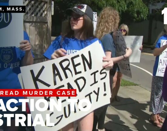 Demonstrators outside courthouse react to mistrial in Karen Read murder case